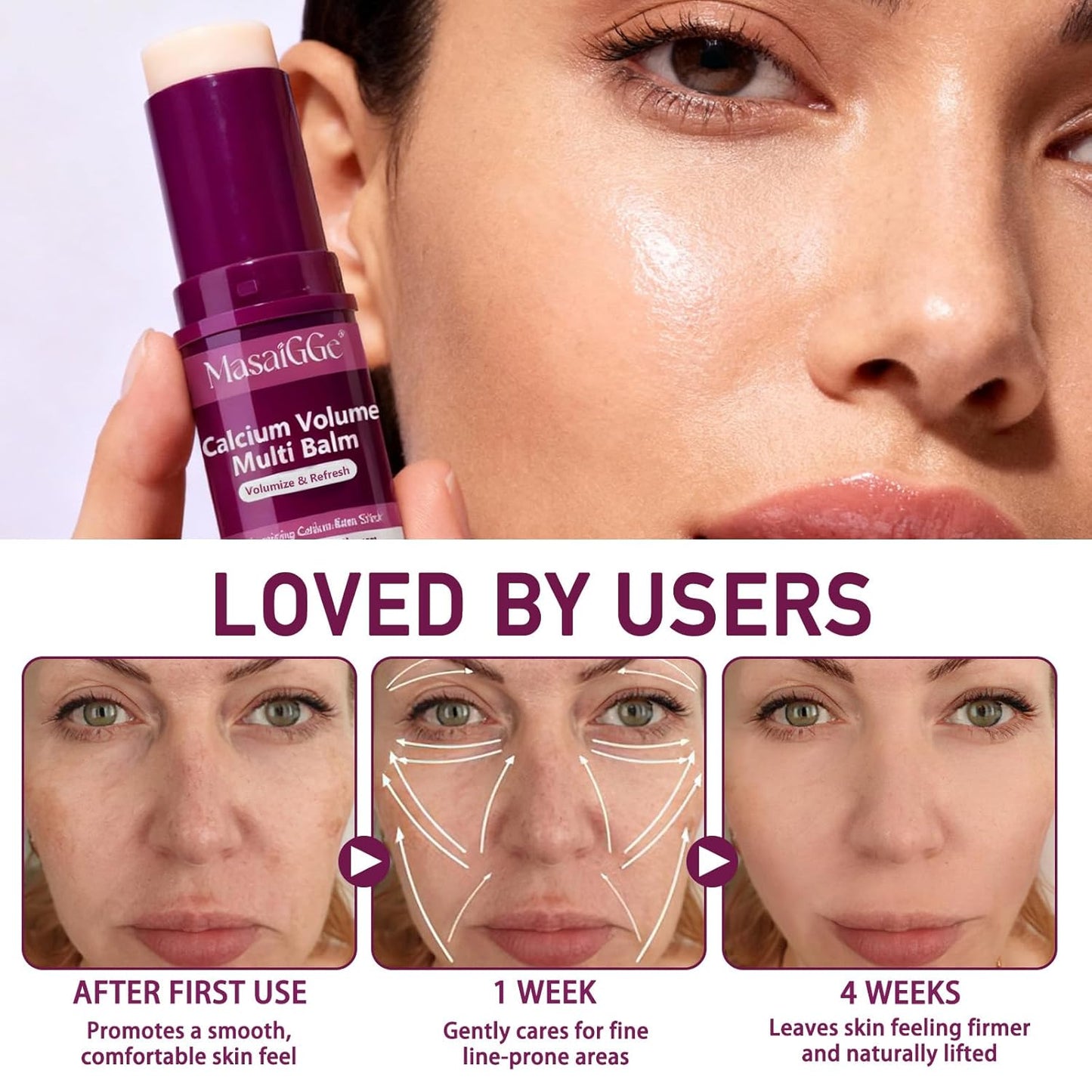 VOFANK Calcium Volume Multi Balm - Hydrating Anti-Aging Stick for Eyes, Face & Neck (2pcs)