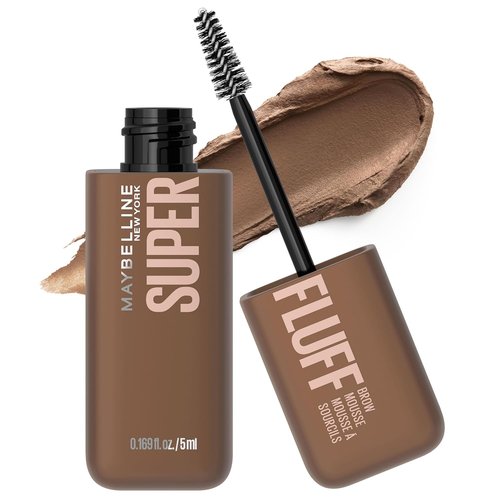 Maybelline Superfluff Brow Mousse - All Day Volumizing Tinted Gel for Soft Full Brows | Soft Brown, 1 Count
