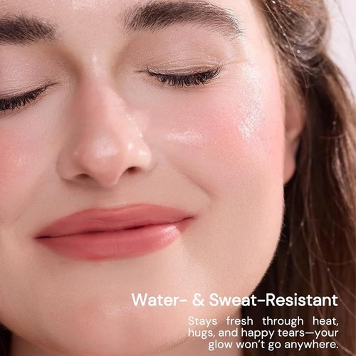 Flower Knows Strawberry Cupid All Day Glow Liquid Blush - Hydrating, Sweat & Water-Resistant Baby Pink Makeup | 0.25 Fl Oz