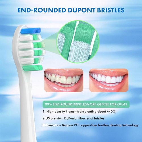 Philips Sonicare Replacement Toothbrush Heads - 10 Pack Soft Electric Brush Heads for Optimal Plaque Control | Compatible with HX9023/65 4100 5100 6100