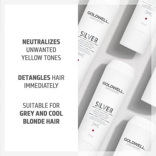 Goldwell Dualsenses Silver Conditioner - Nourishing Formula for Bright, Vibrant Hair | 10.1 oz