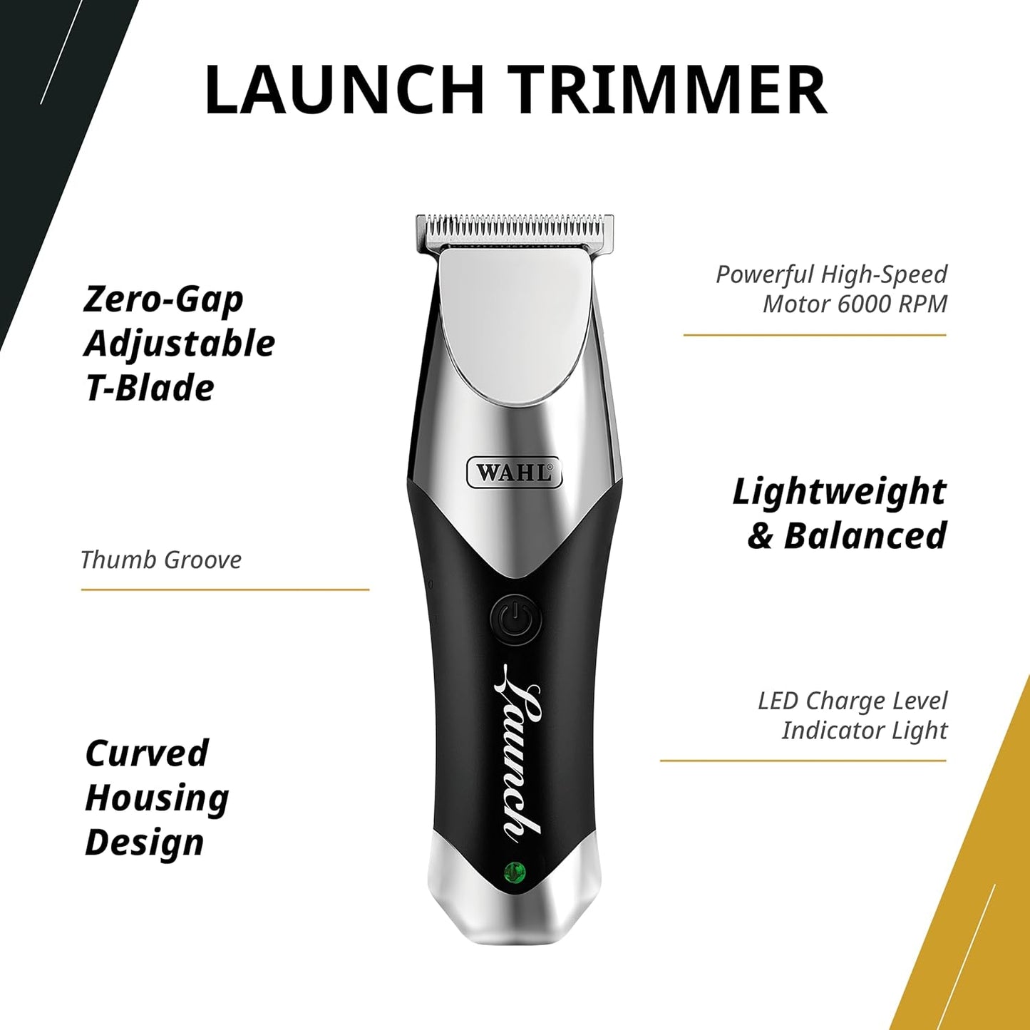 Wahl Professional Cordless Clipper & Trimmer Set - 6000 RPM Motor, USB-C Charging, 110-Minute Runtime