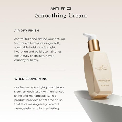 Goldie Locks Anti-Frizz Smoothing Cream - Moisturizes & Boosts Softness - Frizz Control for Shine - 5.1 fl oz