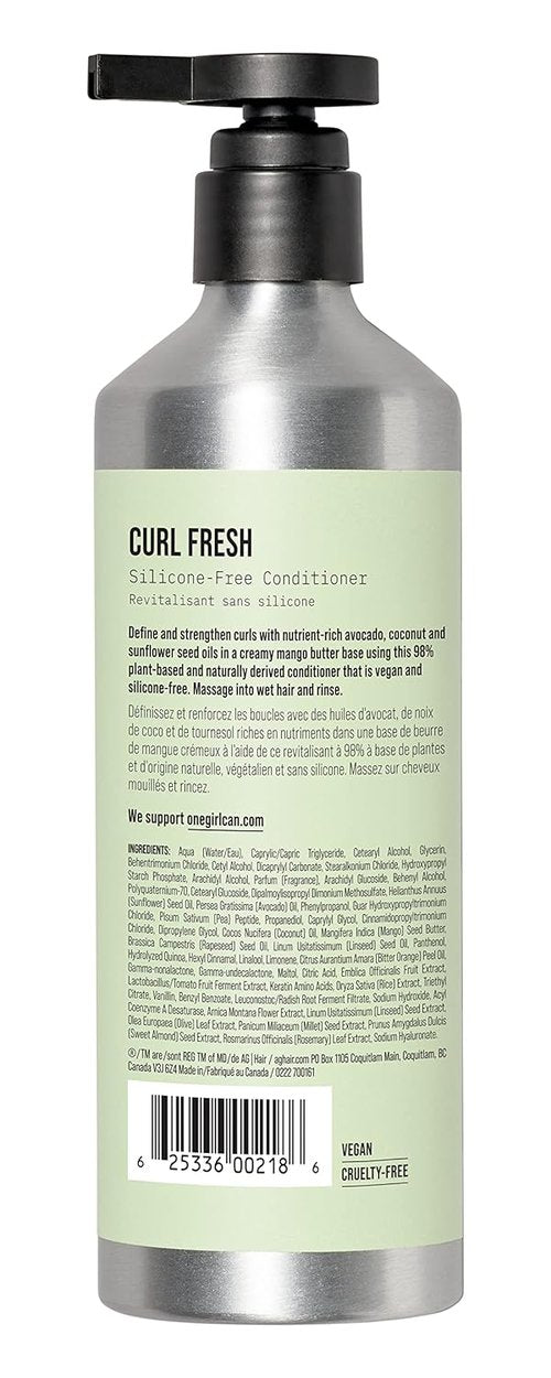 AG Care Curl Fresh Hydrating Shampoo - Moisture-Retaining Curl Cleanser with Pea & Rice Amino Acids | 12 Fl Oz