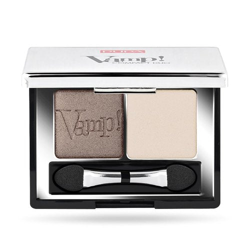 PUPA Vamp! Compact Duo Eyeshadow - Brown Vanilla Milano | 0.078 oz for Women