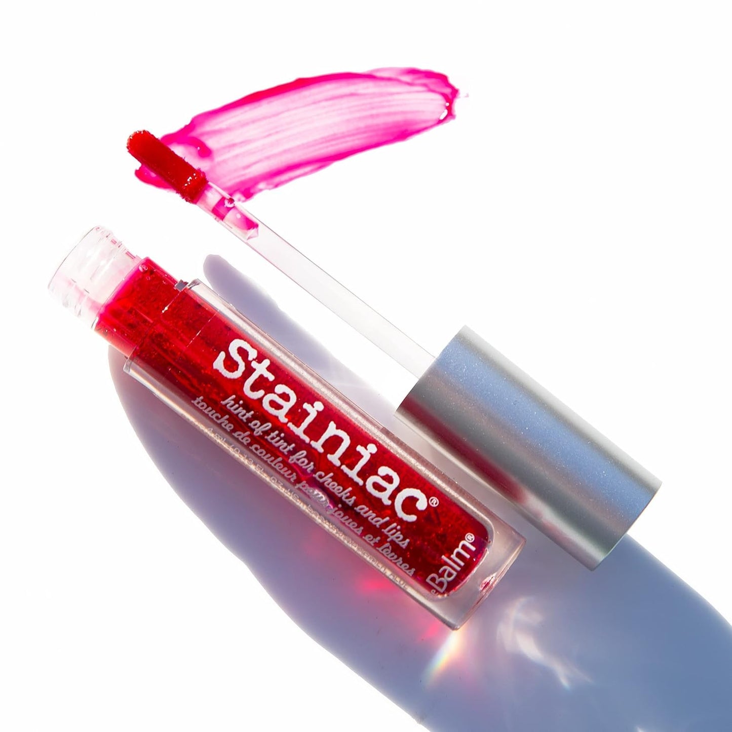 theBalm Stainiac Lip & Cheek Stain - Aloe-Infused, Buildable Pigment, 0.3 Fl Oz | Multi-Use Makeup