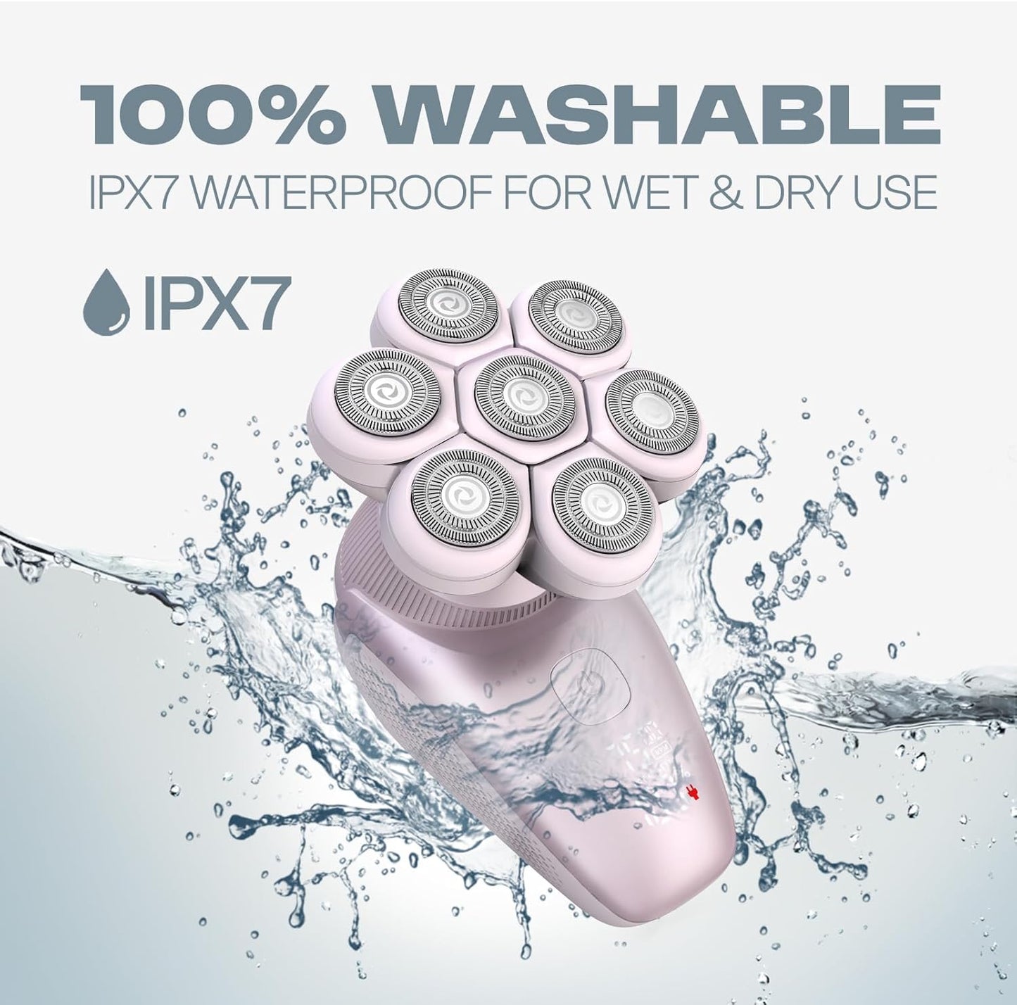 Skiennix 3-in-1 Electric Razor for Women - Painless Bikini Trimmer & Body Shaver | IPX7 Waterproof, Pink