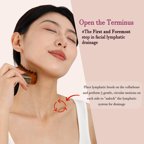 HOYECL No Oil Lymphatic Face Sculpting Brush, Curved Facial Dry Brush for Lymphatic Drainage, Sculpt and Lift Your Face Naturally, Designed for Sensitive Skin