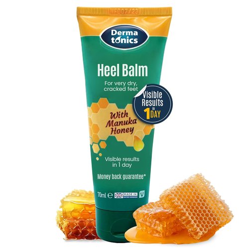 Dermatonics Foot Cream - Intensive Moisturizing Treatment with 25% Urea & Manuka Honey | 2.37 oz for Dry Cracked Heels