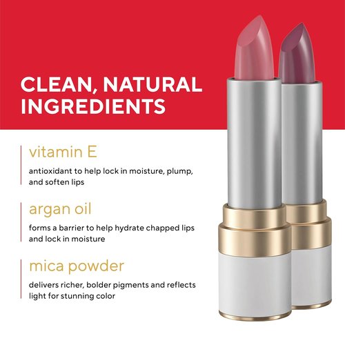 Mirabella Smudge Proof Lipstick - Long-Lasting, Hydrating Matte Color with Vegan Lanolin & Vitamin E | Rosy Shade
