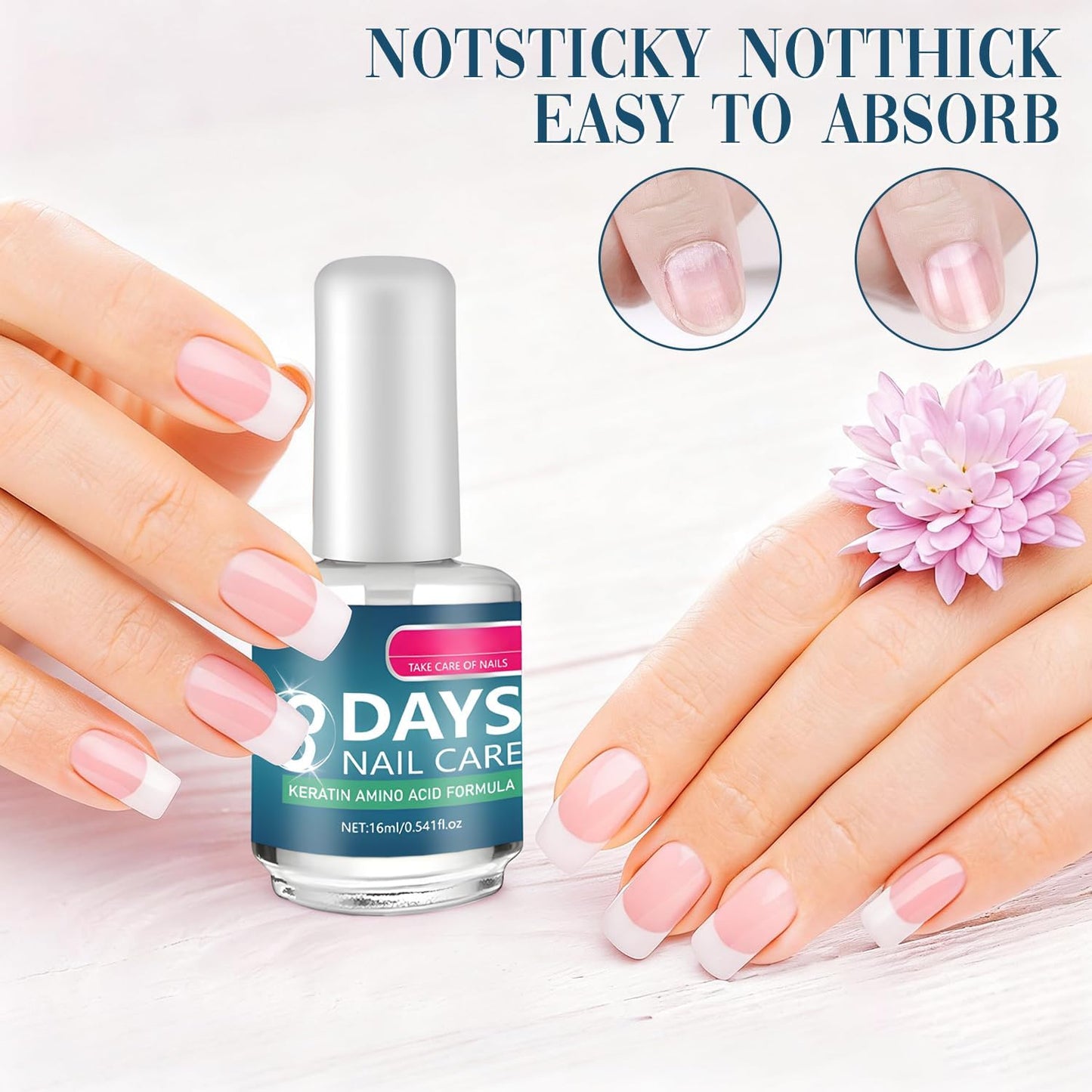 3 Days Nail Care - Strengthening and Hydration, for Dry, Weak & Fragile Nails, 16ml/0.56oz (2pcs)