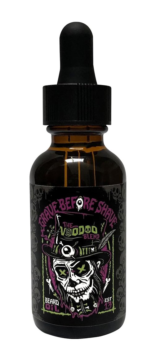 Grave Before Shave Voodoo Blend Beard Oil - 1 Oz Bottle with Dropper Dispenser for Ultimate Grooming