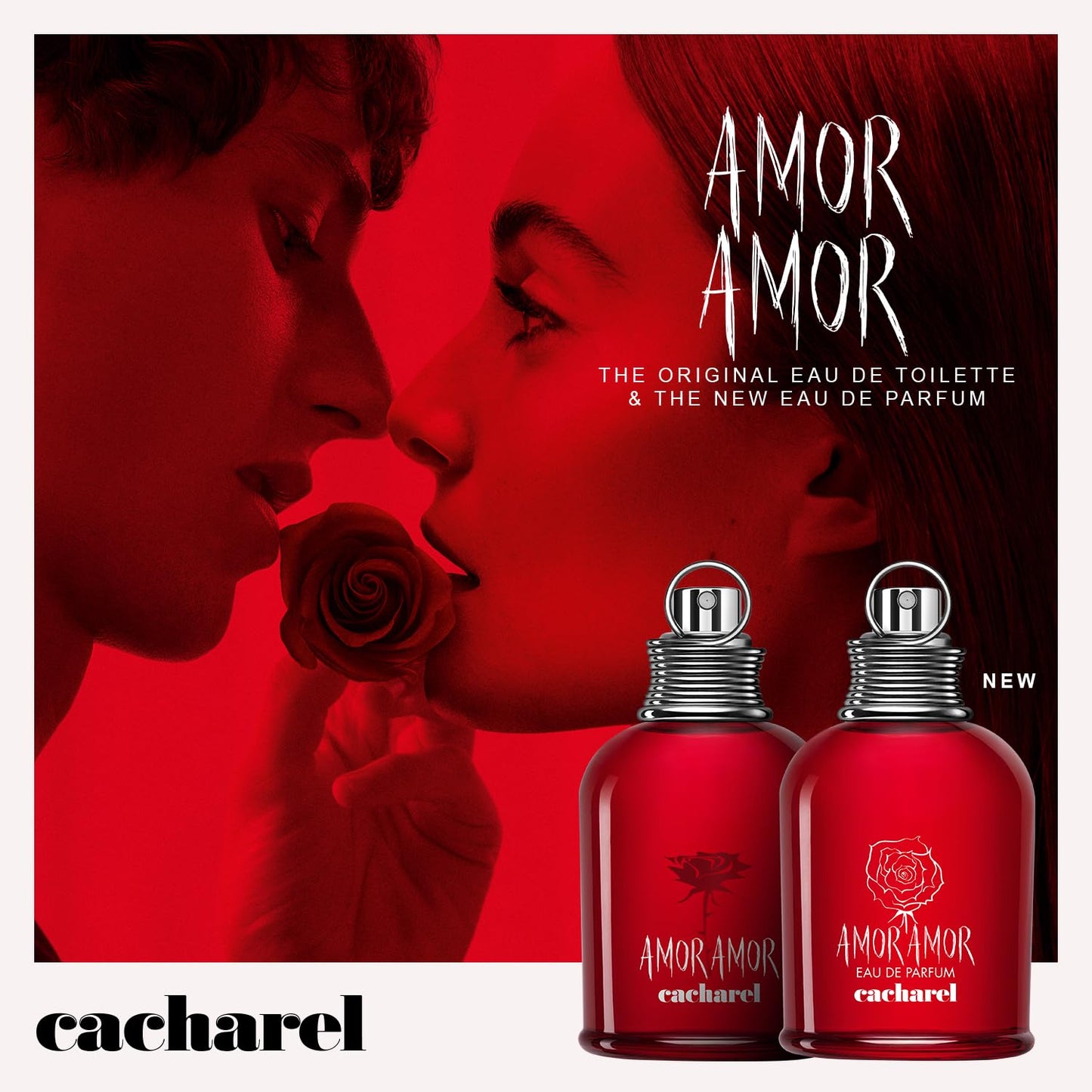 Cacharel Amor Amor Eau de Parfum Spray - Floral Fruity Chypre Fragrance with Bergamot, Rose & Cedar Notes
