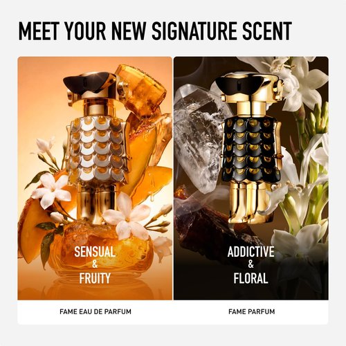Rabanne Fame Eau de Parfum for Women - Luxurious Fruity Floral Perfume with Mango & Jasmine - 2.7 oz Refillable Spray