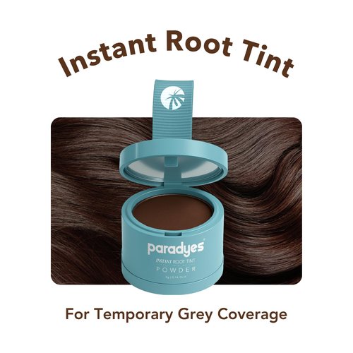 Paradyes Instant Root Tint Hairline Powder - Dark Brown Root Touch Up for Gray Coverage - 24-Hour Stain-Proof - 0.14 Ounce