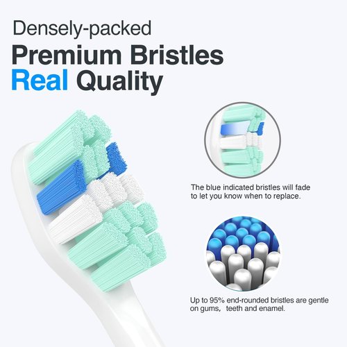 Philips Sonicare Replacement Toothbrush Heads - Compatible Electric Brush Heads | 10-Pack