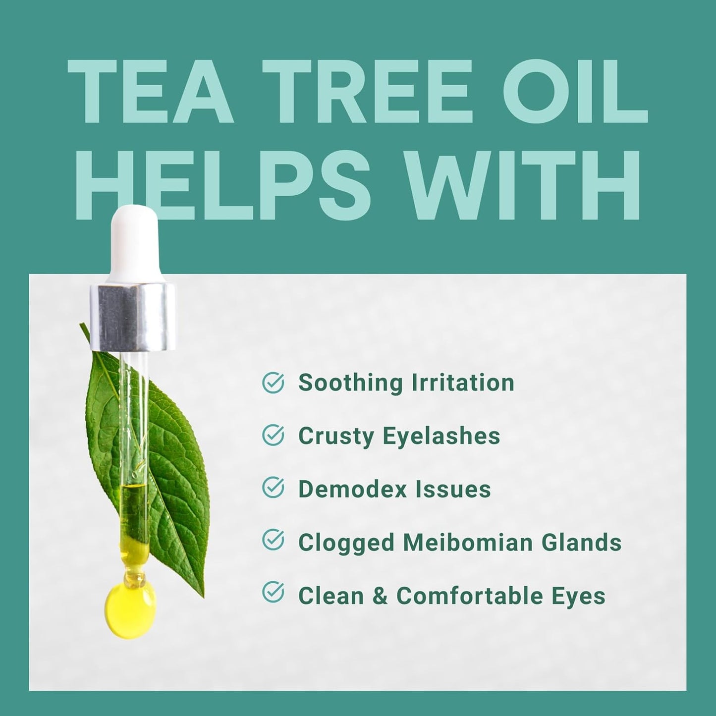 Skiennix Tea Tree Eyelid Cleanser Wipes - Soothing 30 Single-Use Towelettes for Dry Eye Relief
