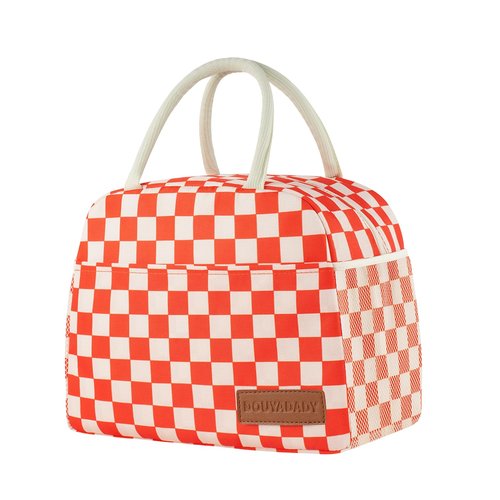 Lunch Bag Women/Men Lunch Box Women/Men (Baby blue+White Stripes)