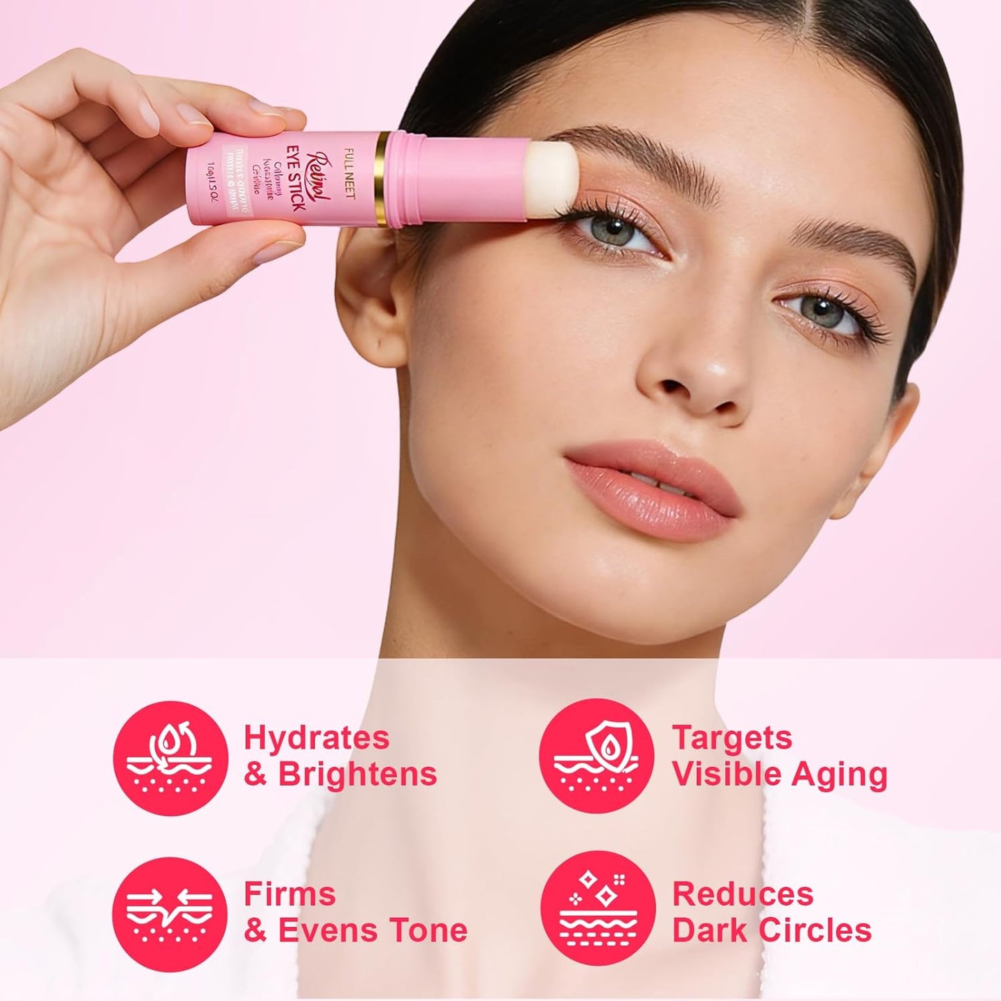 Skiennix Retinol & Caffeine Eye Balm - Smoothing Under Eye Treatment for Dark Circles & Puffiness | 0.35oz/10g