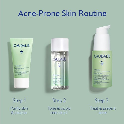 Caudalie Vinopure Acne Serum - Treat & Prevent Blemishes | Includes 2 Free Travel-Size Products