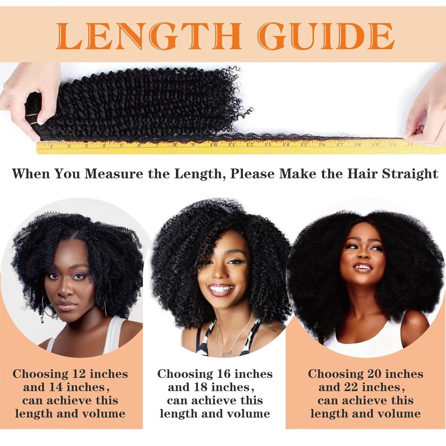 SAEIALL Hair Mongolian Afro Kinky Curly Clip In Hair Extensions 120g/bundle Clip On Hair Mongolian Virgin Remy Human Hair 4C Afro Kinky Clip Ins (8inch, natural black)