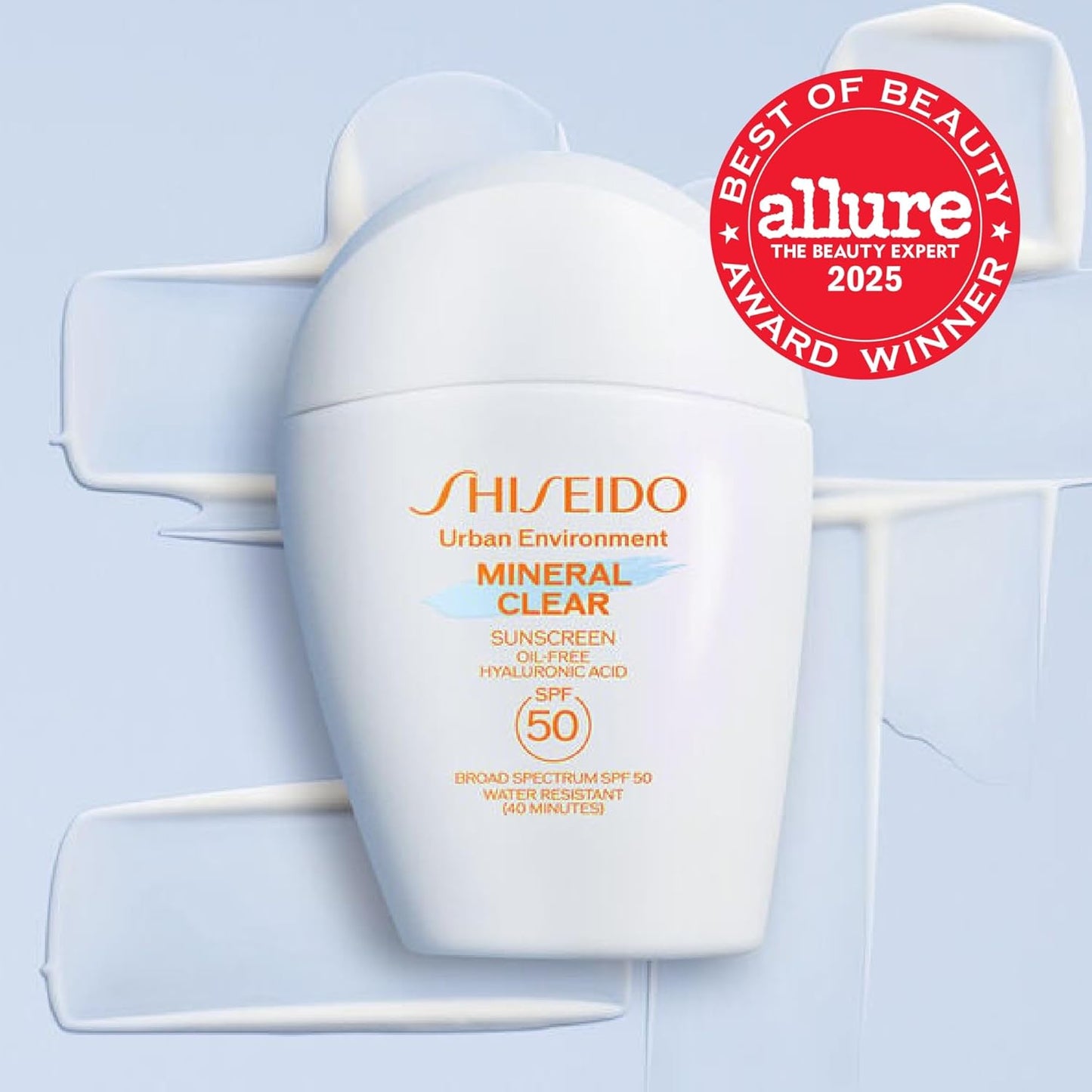 Shiseido Urban Environment Mineral Clear Sunscreen SPF 50 | Enhances Skin Tone & Radiance | Water-Resistant - 1 fl oz