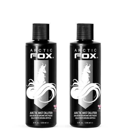 Arctic Fox Semi-Permanent Hair Color Diluter, Vegan & Cruelty-Free, Ammonia-Free, Peroxide-Free, Conditioning Formula, For Pastel Hair Dye Mixing, Arctic Mist, 8 Fl Oz (Pack of 2)