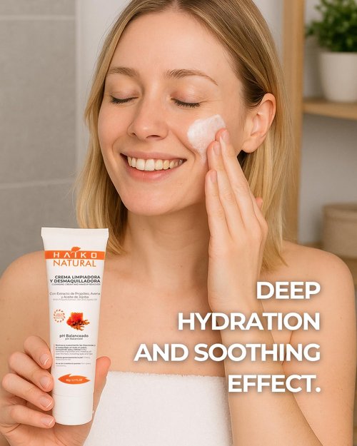 Regine Switzerland Hydrating Cleansing Cream - Non-Greasy Makeup Remover with Propolis & Oat, 2.7 fl oz / 80g