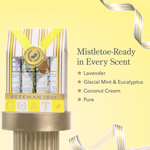 Beekman 1802 Goat Milk Lip Balm - Moisturizing Formula for Dry, Chapped Lips - 0.15 oz (Pack of 4)