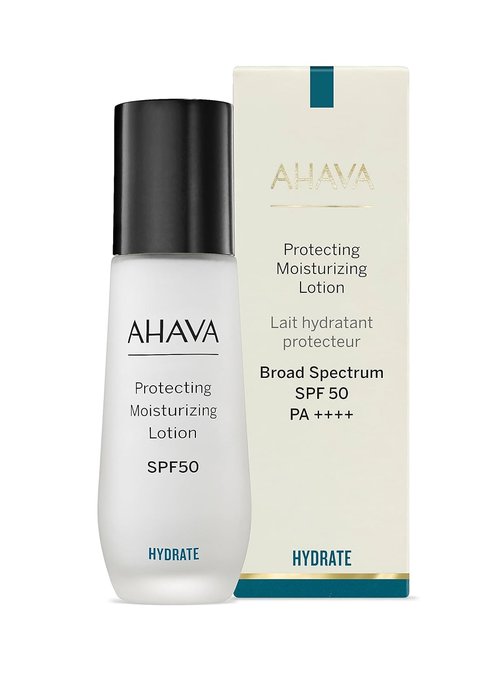 AHAVA Protecting Moisturizing Lotion SPF 50 - Daily Skin Defense & Hydration, 1.7 Fl. Oz.