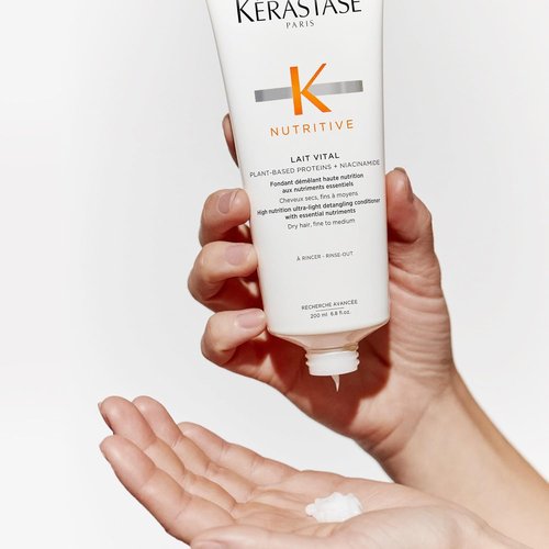 Kerastase Nutritive Lait Vital Conditioner - Hydrating Formula for Fine to Medium Dry Hair | Illuminates Shine & Detangles Effortlessly