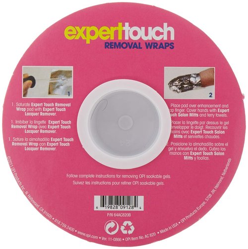 OPI Expert Touch Foil Wraps - Absorbent Pads for Easy Gel & Acrylic Removal | 250 Pieces