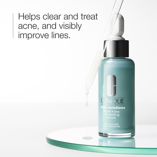 Clinique Acne Solutions Face Serum - Anti-Aging & Smoothing with Salicylic Acid | 1 Fl Oz