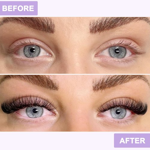 B&Q Lash Clusters 280PCS Natural Eyelash Clusters 40D D 9-16mm Individual Lash Wispy Eyelash Extension with Soft Thin Band Classic Look Pestañas Postizas Comfortable DIY at Home(40D-D-9-16mm)