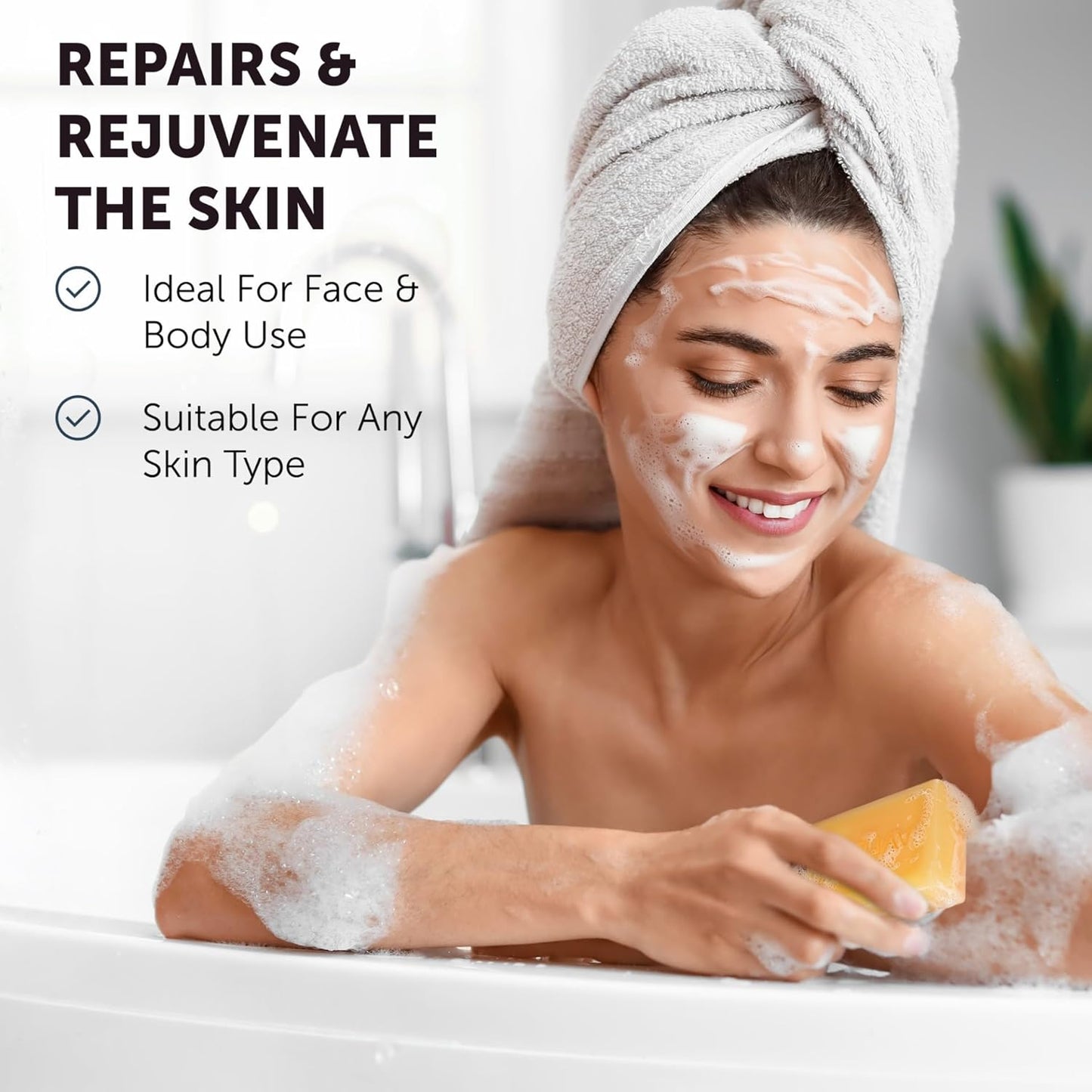 VALITIC Kojic Acid Dark Spot Remover Soap - Turmeric & Vitamin C Infused | 2 Pack with African Net Sponge