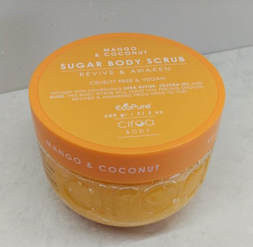 Ciroa Sugar Body Scrub - Mango & Coconut, 21.2 oz | Revive & Awaken, Cruelty-Free & Vegan