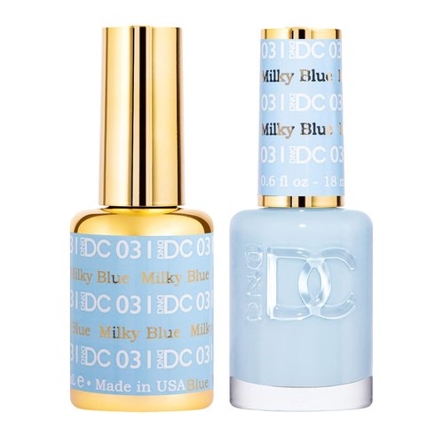 DND DC Gel Polish Set - Blue Collection | UV/LED Gel & Air Dry Nail Lacquer Duo, 0.5 Fl Oz Each