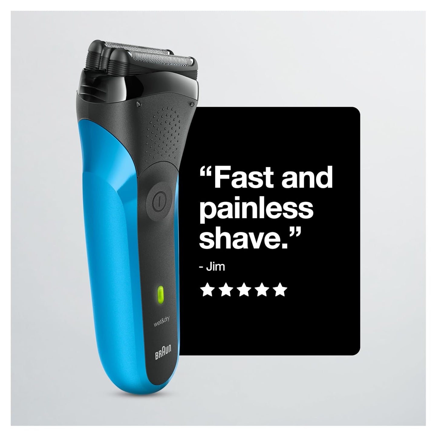 Series 3 3010s Electric Shaver for Men - Wet & Dry Rechargeable Razor in Blue