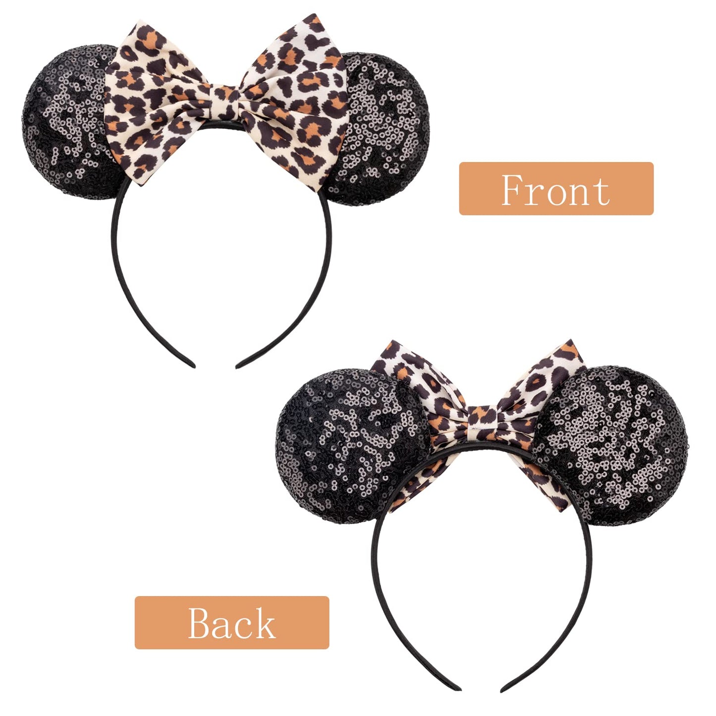 DRESHOW Mouse Ears Bow Headbands Glitter Party Decoration Cosplay Costume for Girls & Women