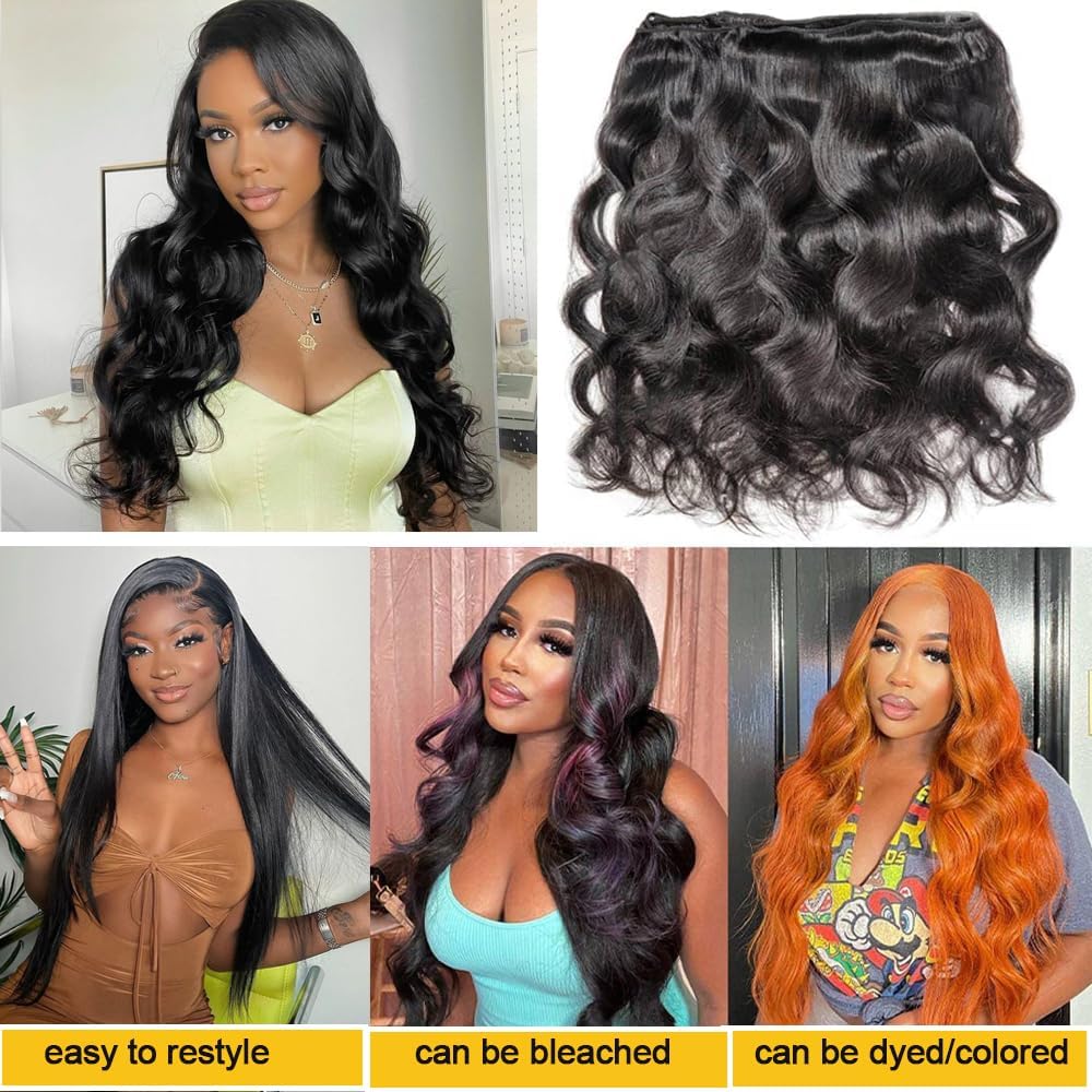 WAITALL Brazilian Body Wave One Bundle 8 inch 100% Unprocessed Brazilian Virgin Body Wave Human Hair Natural Black 8A Brazilian Body Wave Human Hair Weft