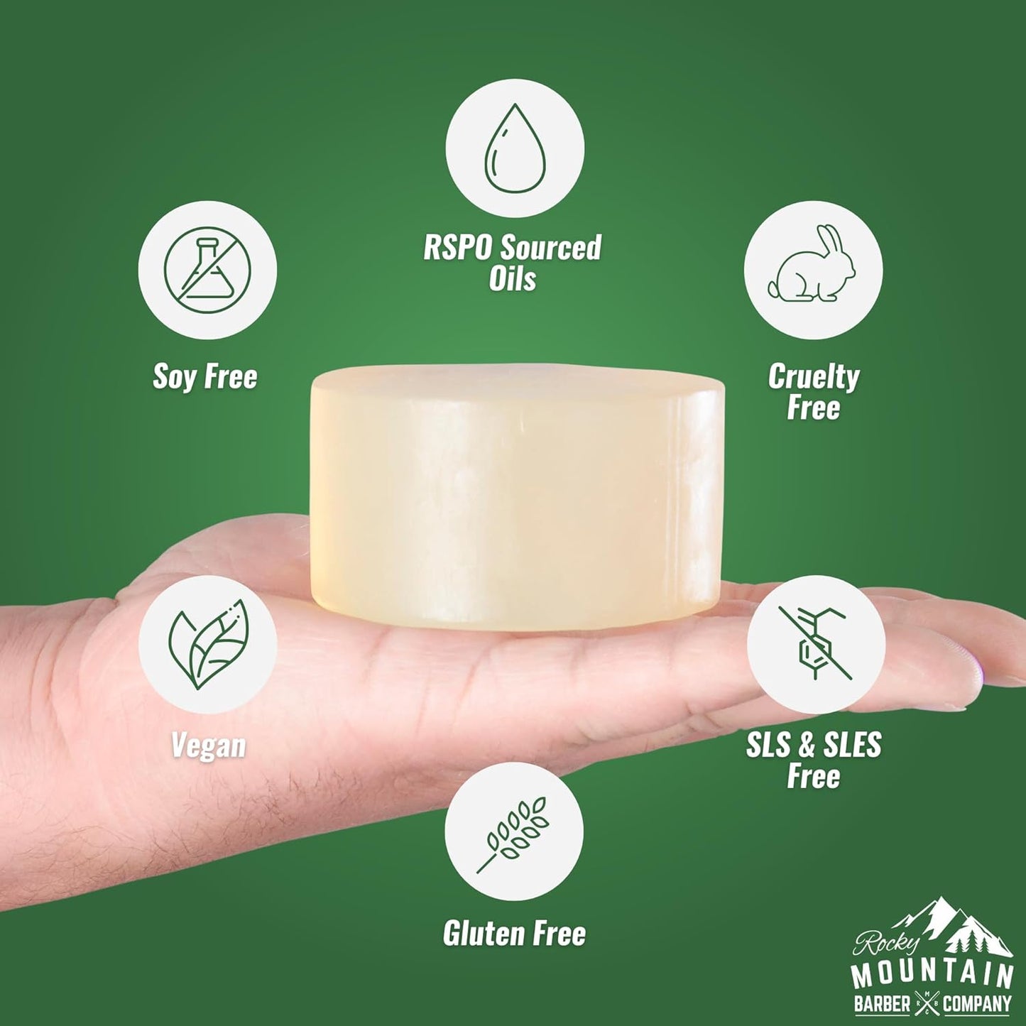 Skiennix Men’s All-in-One Shampoo & Body Soap Bars - Extra Thick Glycerin - Pacific Pine Scent - 14.5 oz (2 Bars)