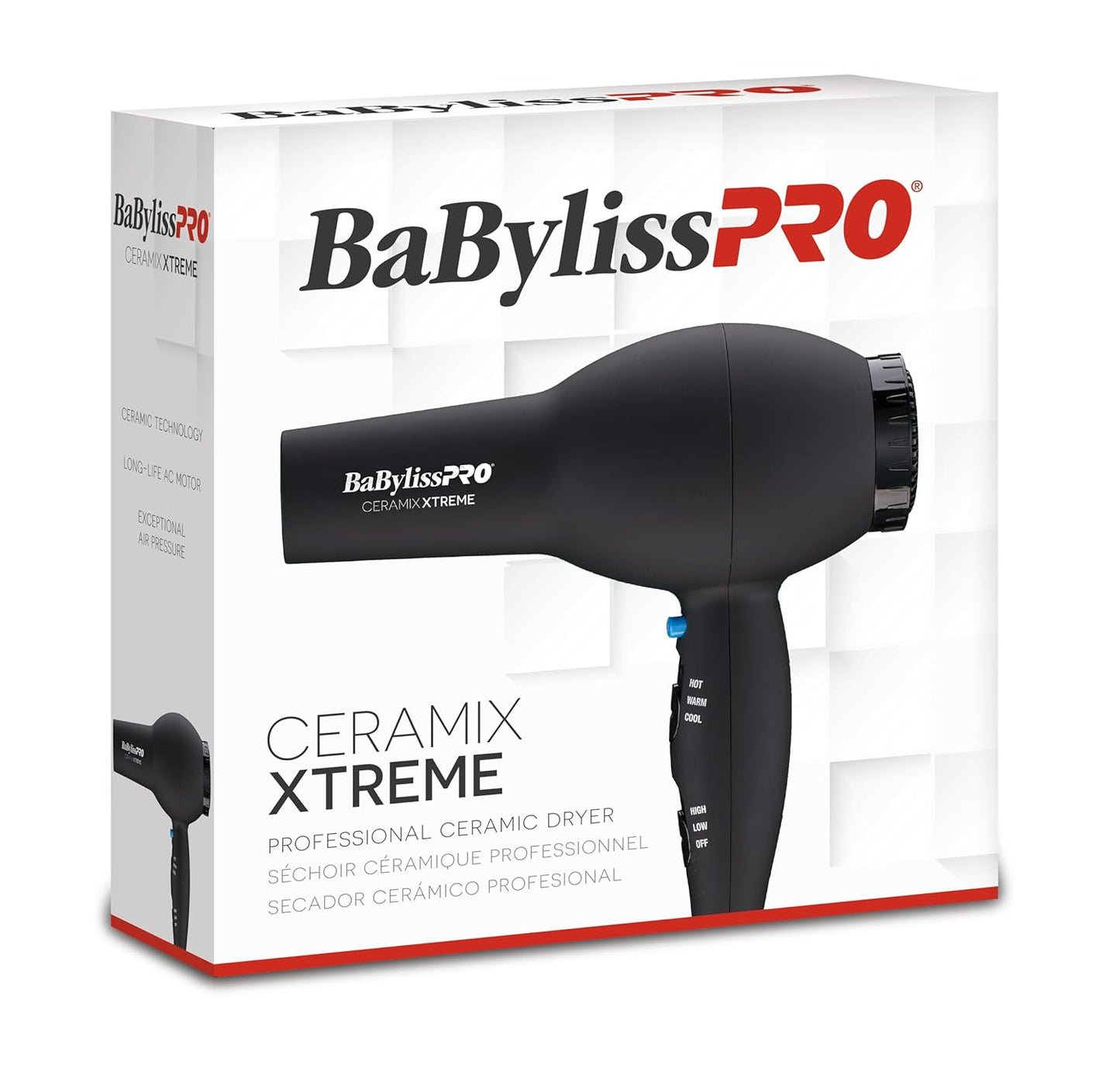 BaBylissPRO Ceramix Xtreme Hair Dryer - Professional Ionic Technology for Fast Drying