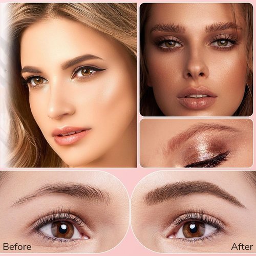 Microblading Eyebrow Pen, 2024 New Waterproof Microblading Eyebrow Pencil with 4 Tip Eye Brow Pen, Natural Eyebrow Makeup Fine Stroke Magic Eyebrow Pencil Stay on All Day (Dark Brown)