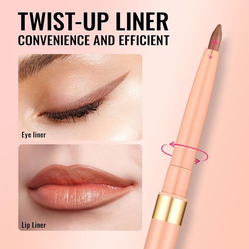 Oulac Waterproof Lipliner Pencil - Smooth, Creamy & Retractable Lip Makeup | Vegan, Cruelty-Free, LL02 Tempting Taupe