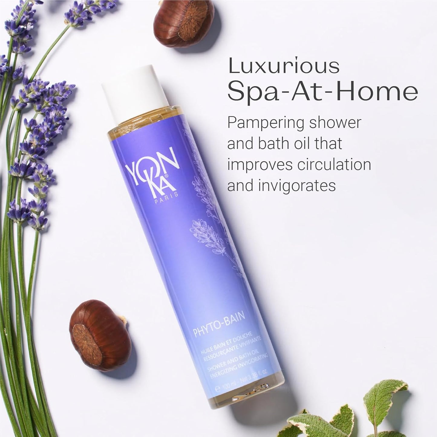 Yon-Ka French Lavender Bath Oil - Relaxing Aromatherapy Oil for Dry Skin | Boost Microcirculation | 3.38 fl oz