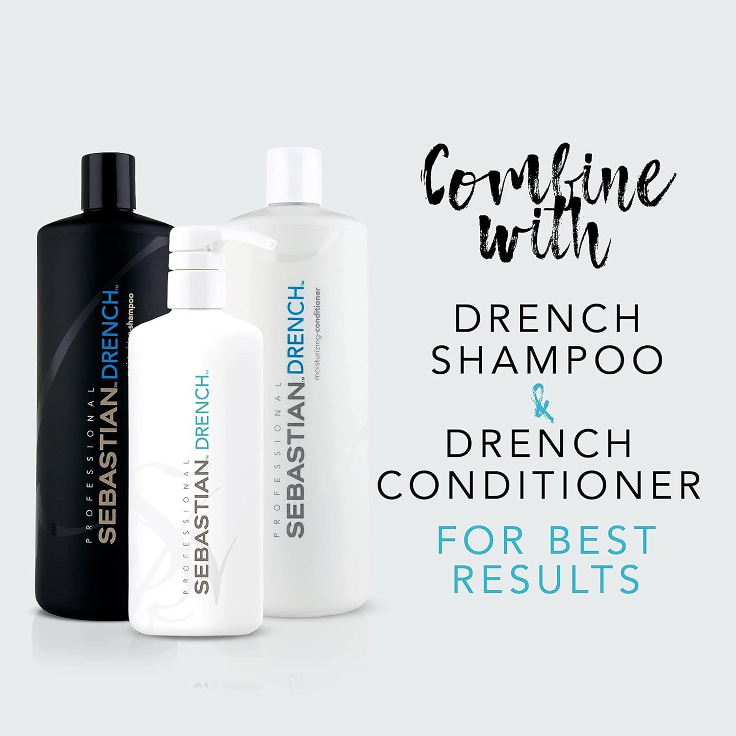 Sebastian Professional Drench Conditioner - Deep Moisturizing for Dry & Frizzy Hair | 33.8 Fl Oz