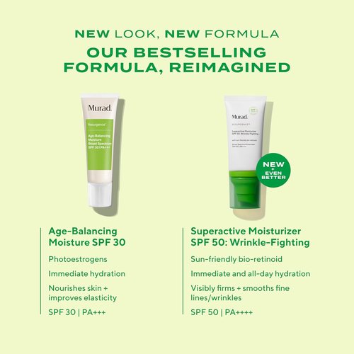Murad Superactive Wrinkle-Fighting Moisturizer SPF 50 - Bio-Retinoid Sunscreen for Fine Lines & UV Protection | 1.7 Fl Oz