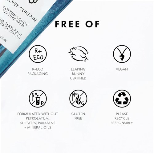 R+Co Velvet Curtain Balm - Lightweight Frizz Control & Texture Styling - Hydrating for All Hair Types - 3oz