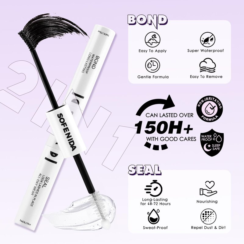 SOFENIDA Lash Clusters Kit Wispy Lash Clusters Cluster Eyelash Extensions 10-18mm Lash Extension Kit Eyelash Cluster Eyelash Extensions Waterproof DIY Individual Lashes Clusters with Soft Thin Band