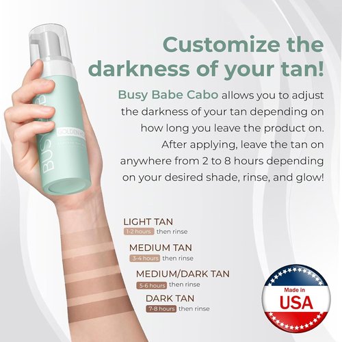 Golder Hour Tanning Mousse - Flawless Self Tanner for All Skin Types | Dark Bronze, 200ml